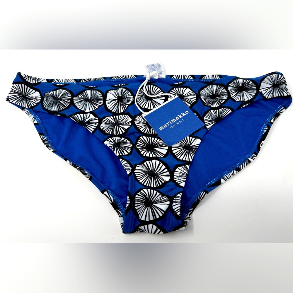 NWT Marimekko for Target modern blue and black women's bikini bottoms - Large